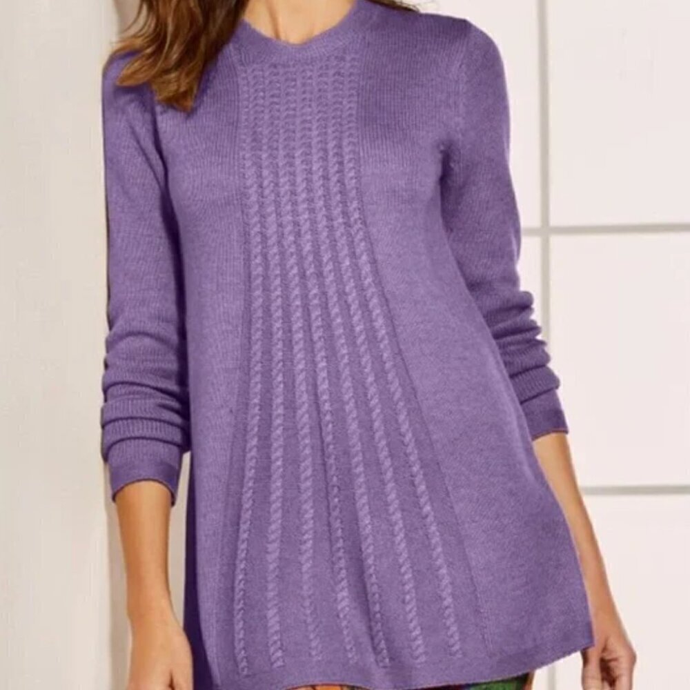 SOFT SURROUNDINGS Sydney Knit‎ Wool Blend Sweater